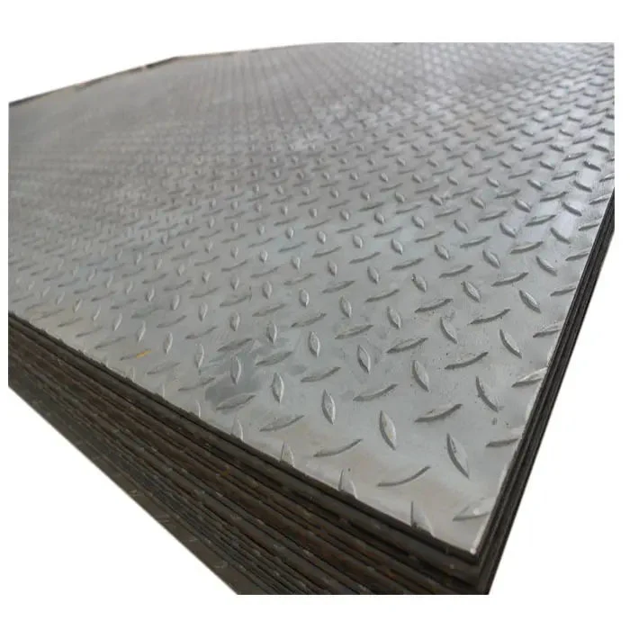 ASTM A36 S235jr Hot Rolled Black Customize Chequered Carbon Steel Sheet Carbon Abrasion Resistant Checkered Ms Chromium Carbide Steel Plate Price for Boiler