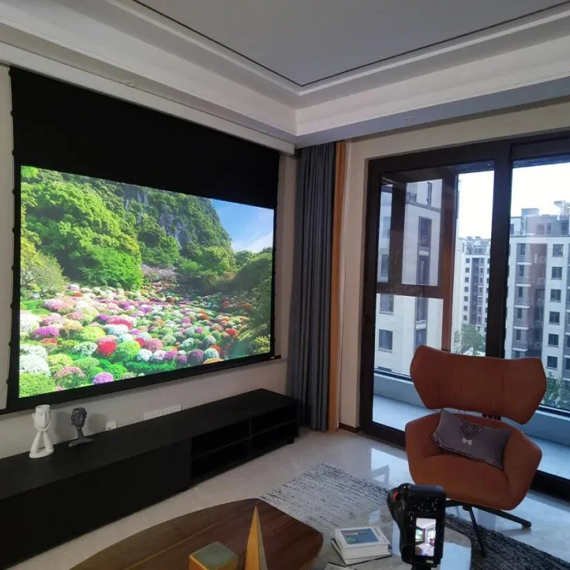 Tab Tensioned Motorized Projection Screen