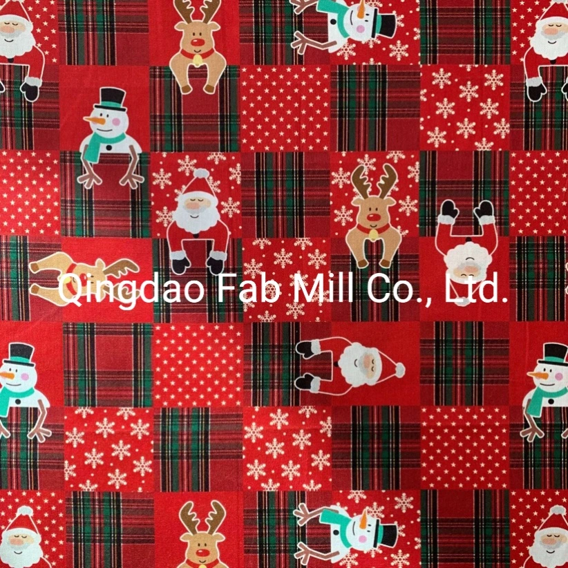 Digital Printed Cotton Fabric for Patchwork and Quilt Christmas Season