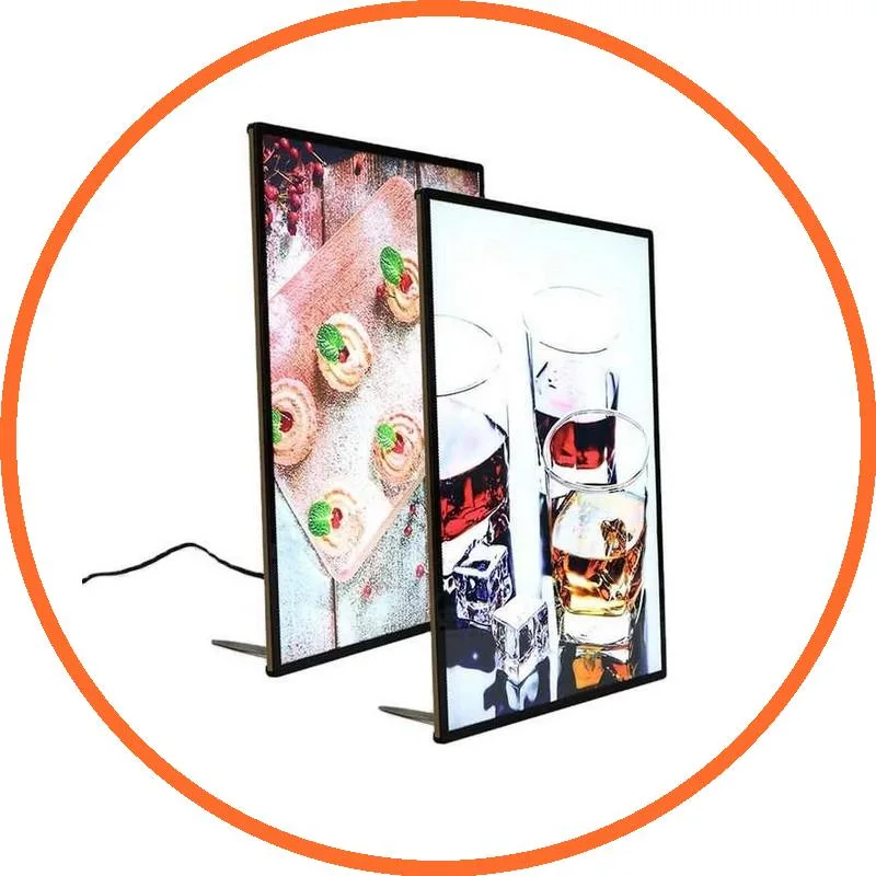 A4 LED Slim Light Box Photo Poster Board Aluminum Snap Frame