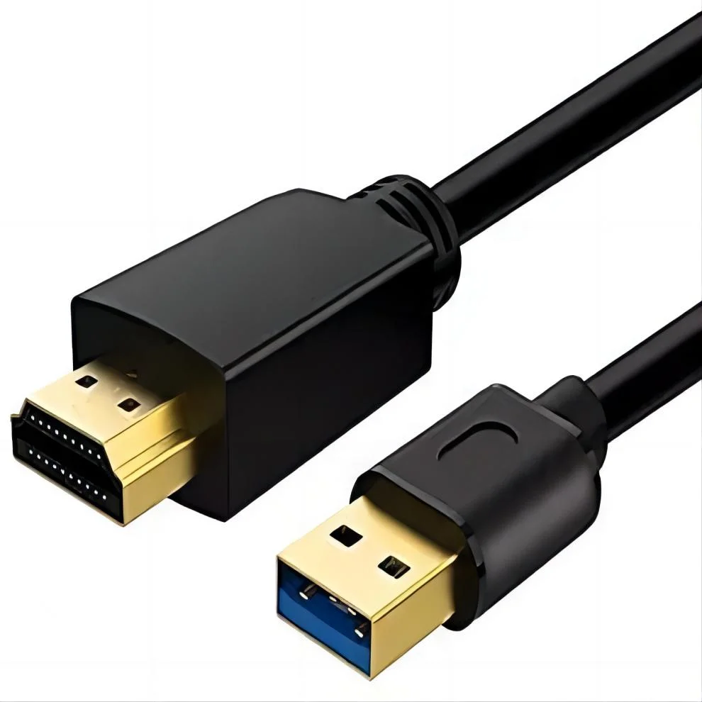USB-zu-HD-Adapterkabel für Mac OS Windows 10/8/7/Vista/XP, USB 3,0 zu HD Stecker HD 1080p Monitor-Display Audio Video Converter-Kabel