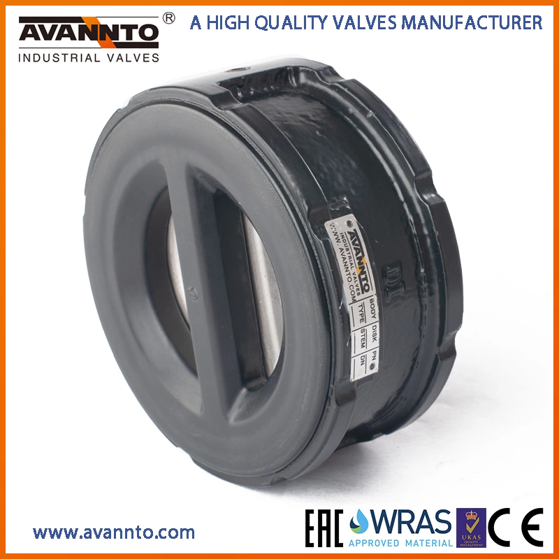 API594/ISO5752 Ductile Cast Iron Wafer Type Dual Plate Double Door Check Valves Non Reture Valve