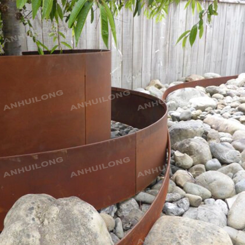 Corten Steel Rasen Kanten Metallzaun Flexible Grenze