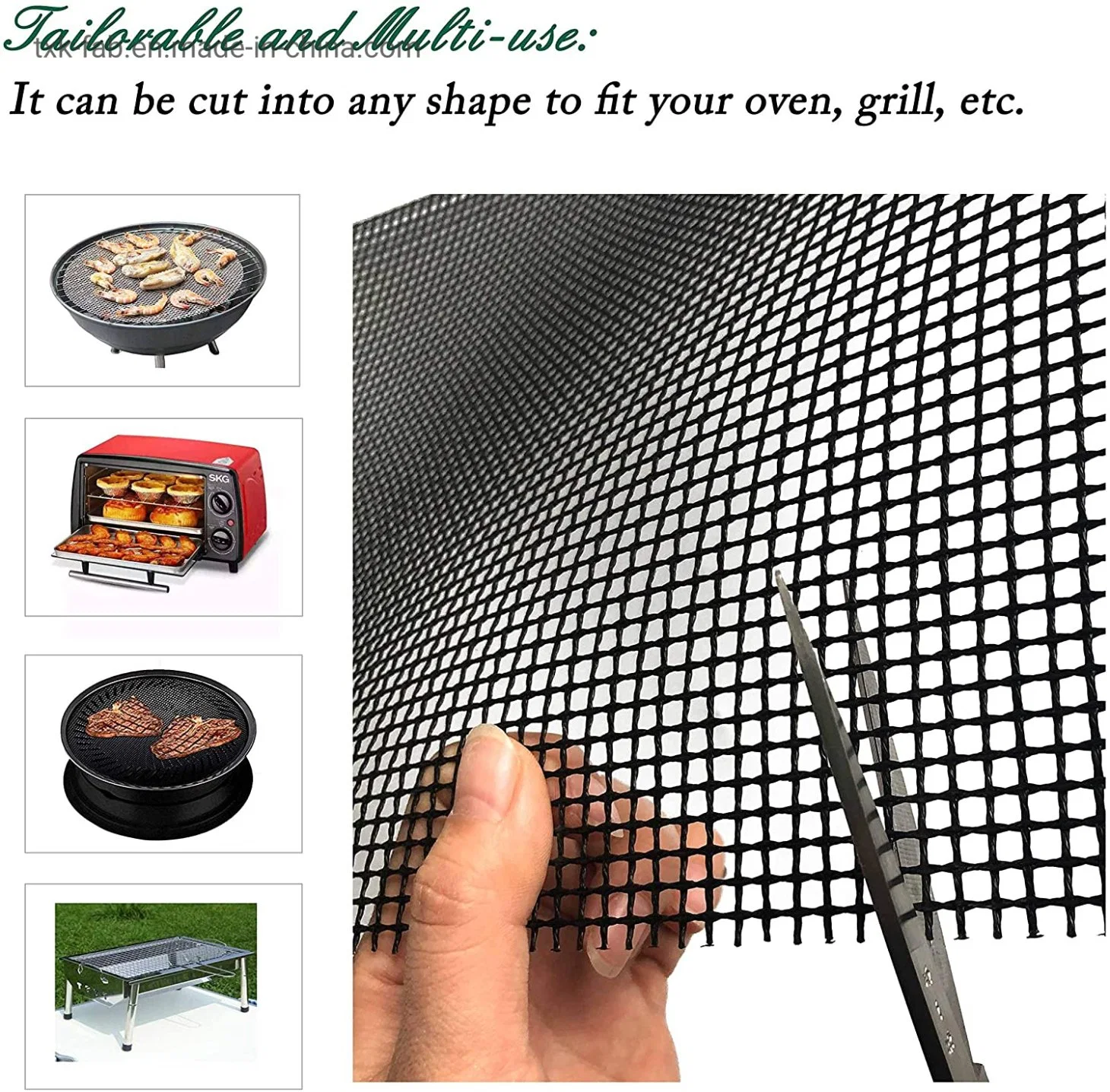 Easy Clean Non-Stick PTFE Fiberglass Fabric for Cooking Mesh Mat Sheet Liner