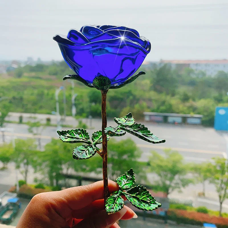 Artisanat avancé coloré élégant en verre cristal Eternal Flower Crafts