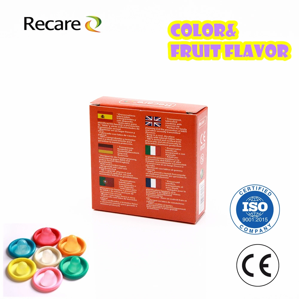 EU Standard Sex Male Flavour Colour Caramel Popular Fruit Sex Flavoured Lemon Free Color Condoms