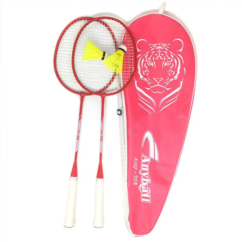 Cheap Price Model 216 Steel Alloy Badminton Racket Pair 2PCS Racquets Badminton with Full Cover Bag Multi Colors