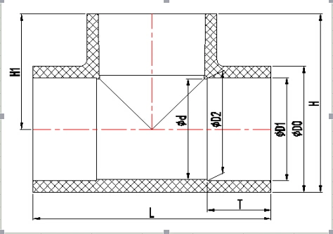 DE250 DE315 Plastic DIN PVC pipe фитинг равный тройнику