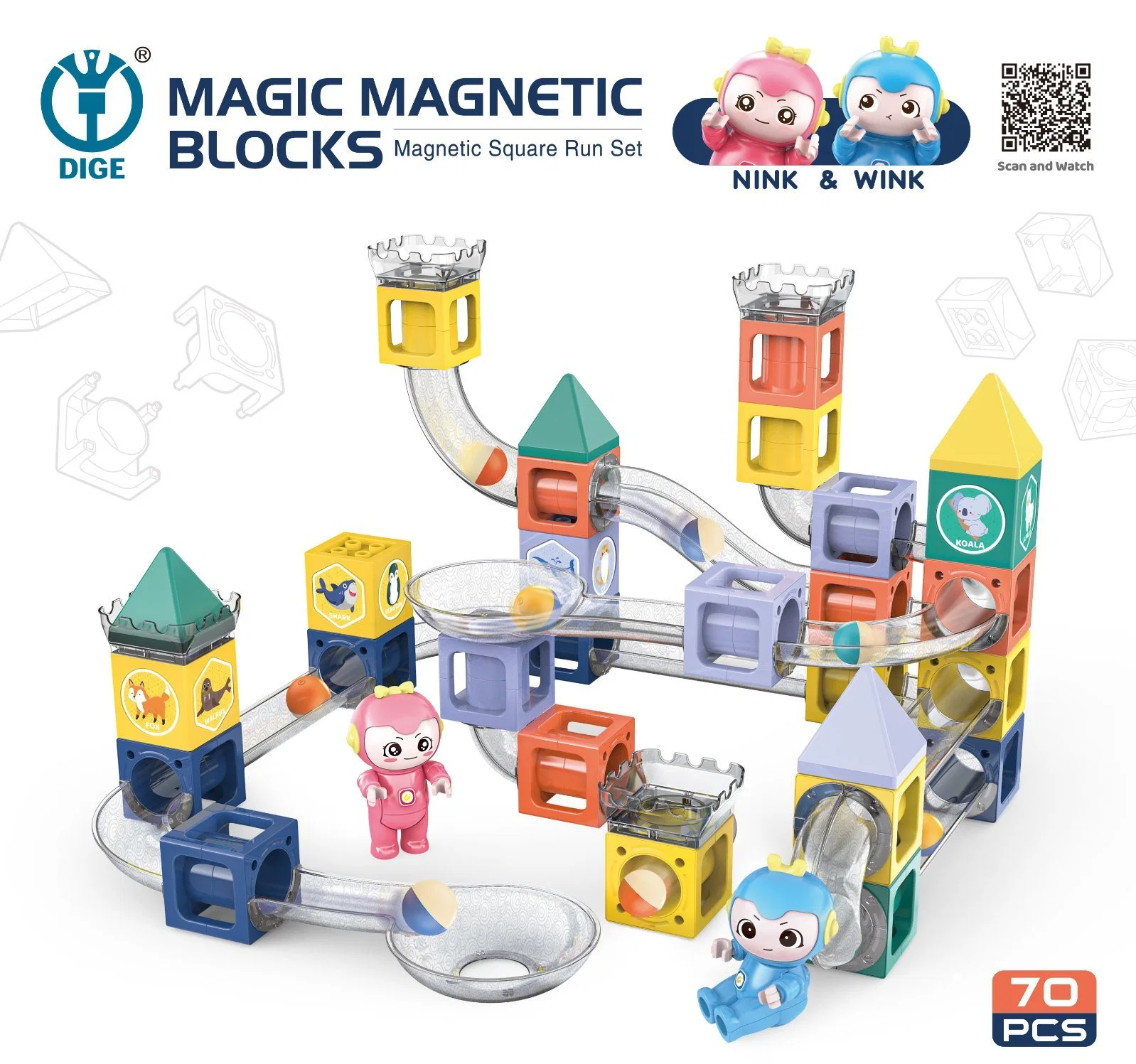 Magical Magnetic Building Blocks Educational Magnetic Bricks Toy Kids' Construction Tiles Set