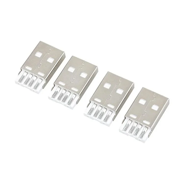 USB 2.0 ficha macho tipo a USB de 4 pinos Conector para placa PCB e alimentação móvel