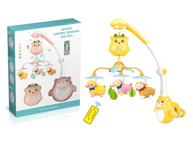 New Bright Battery Operated Baby Bed Bell Animal Baby Bed Hanger Toy with Music