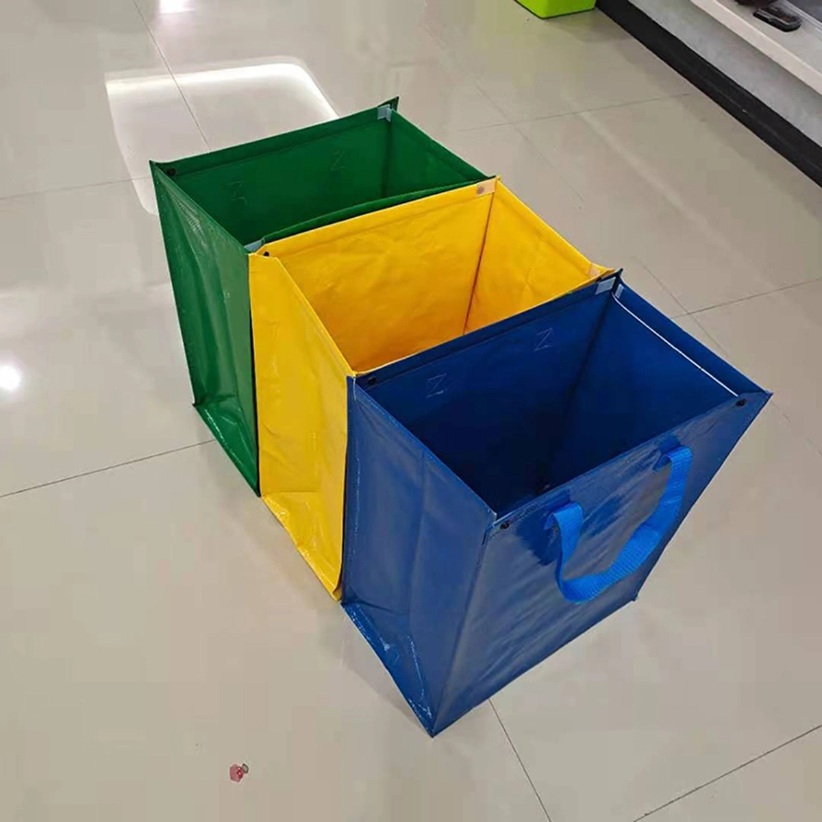 3-en-1 de plástico tejida PP Juego de bolsa de basura