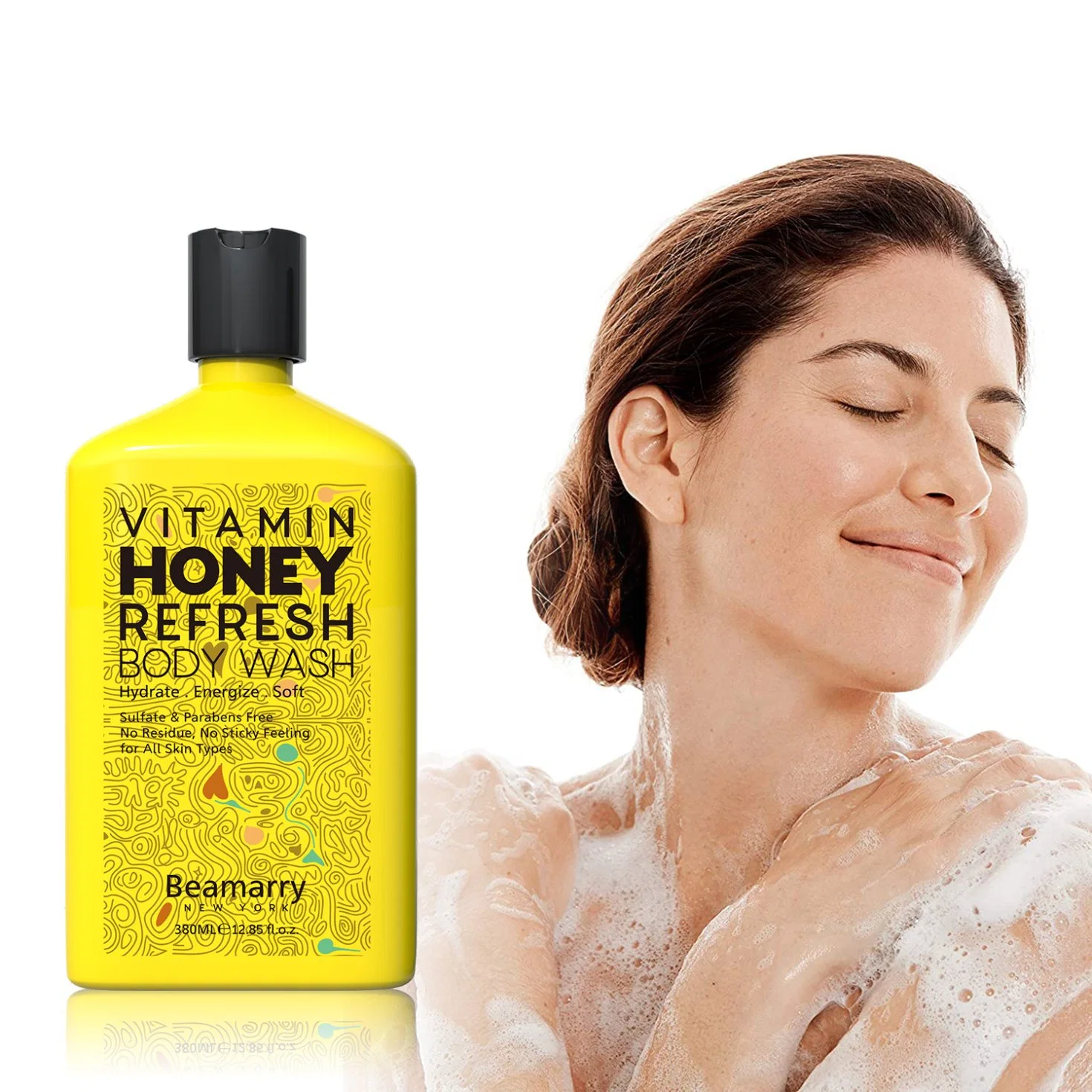 380ml Vitamin Honey Body Wash Shower Gel Adults Female Male Body Skin Care Products