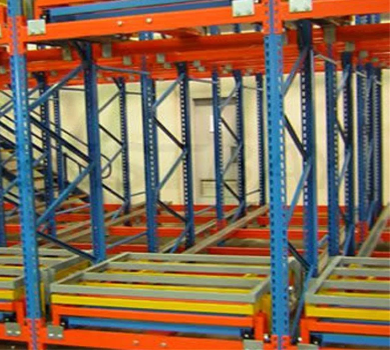 Industrial Warehouse Storage Shelf Push Back Pallet Rack