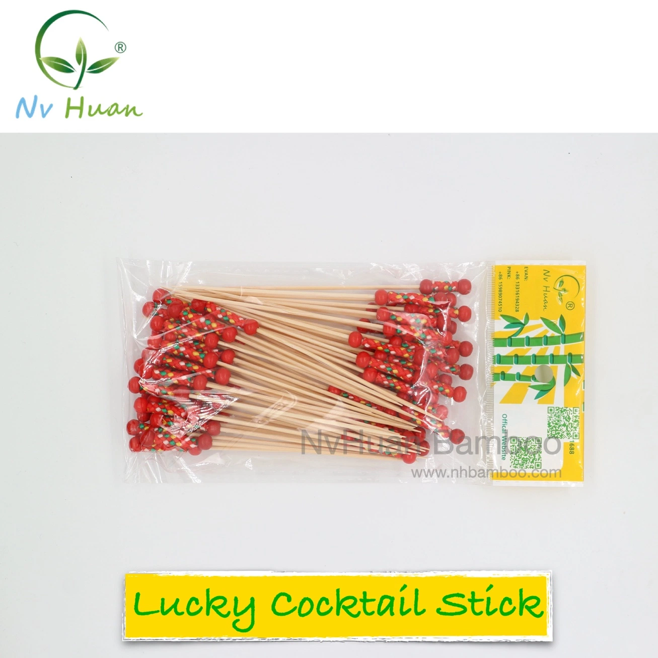 OEM Custom Decorative Toothpick Party Wedding Fruit Stick Cake Toppers Cocktail Pick