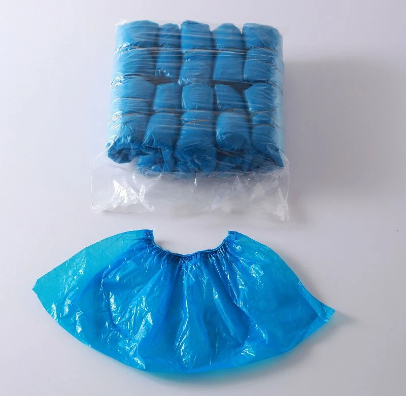 Disposable Medical Blue Care Cleanroom Protection Shoe Cover Waterproof Plastic Boot Covers