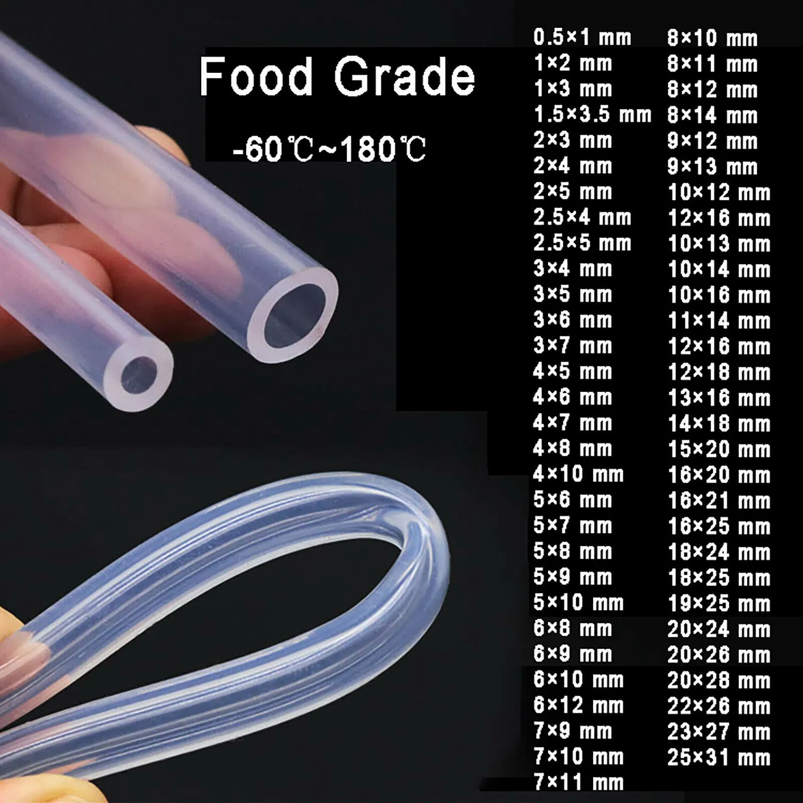 Alta Qualidade flexível de fábrica e resistentes ao calor suave transparente Grau Alimentício Tubo de silicone flexível