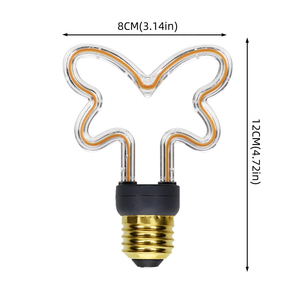 Anillo Art Edison bombilla LED Luz E27 Creative Iluminación Retro Iluminación