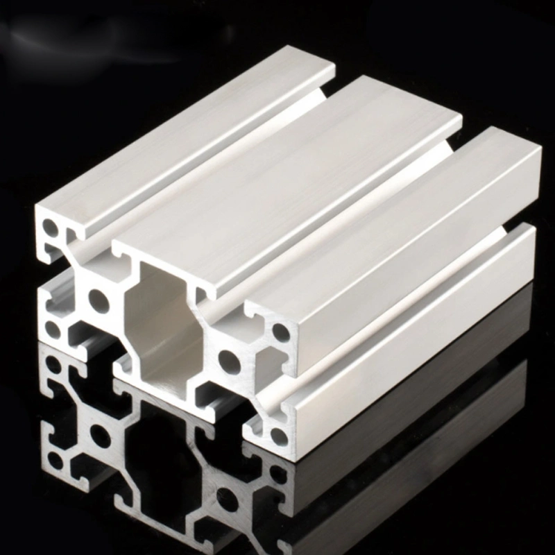 Customised Multifunction Industrial Frame Aluminum Extrusion4080 Profile Silver Anodizing Aluminium Profile