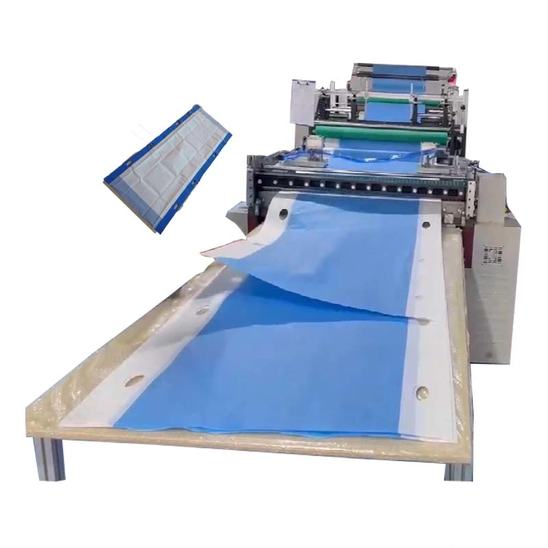 Flat Slide Sheet Cutting Machine with Handles Positioning Bed Pad Patient Transfer Sheet Making Machine