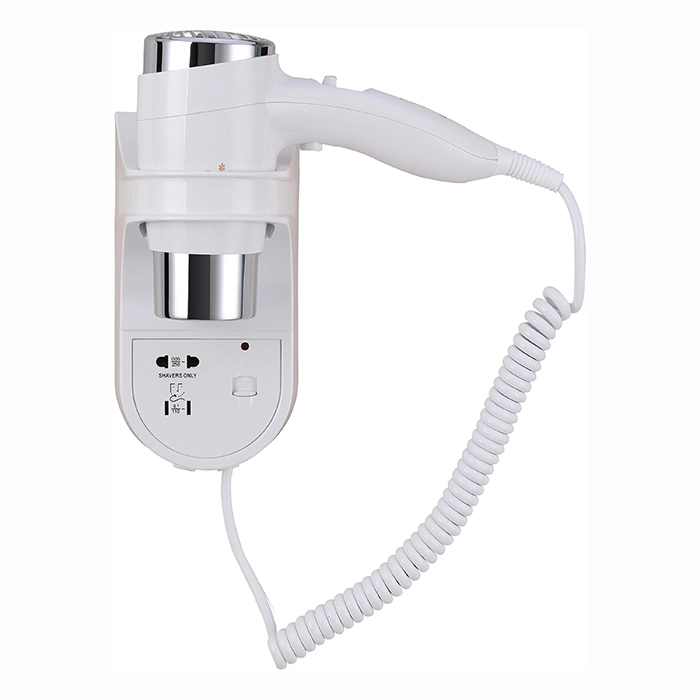 1200W Profesional de plástico blanco oferta hotelera en la pared Secador de pelo