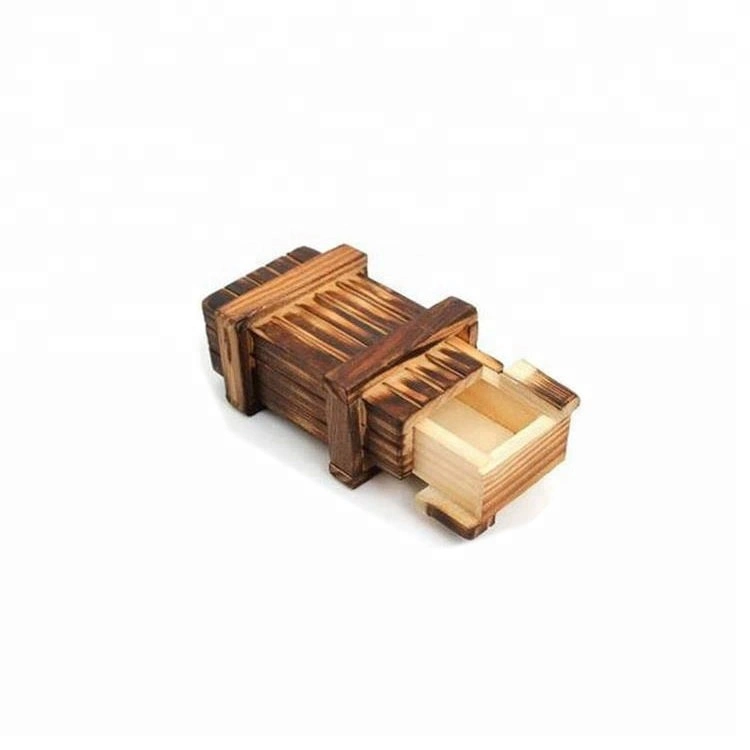 Wooden Money Puzzle Box, Hidden Money Box