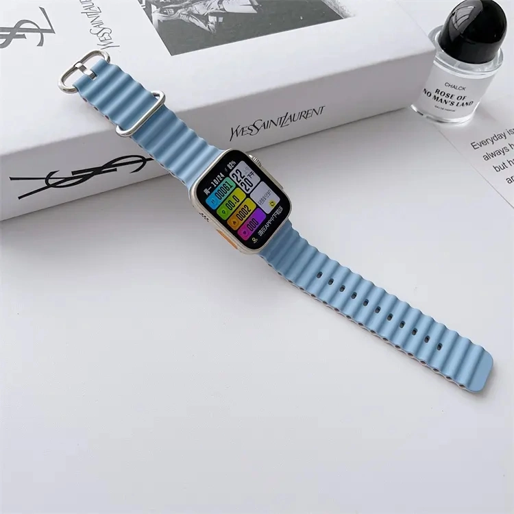 2023 Factory Price Dual Color Silicone Sport Loop Ocean Strap Men Women for Apple Watch Bands Series Ultra 8 7 6 5 4 3 2 1 Se