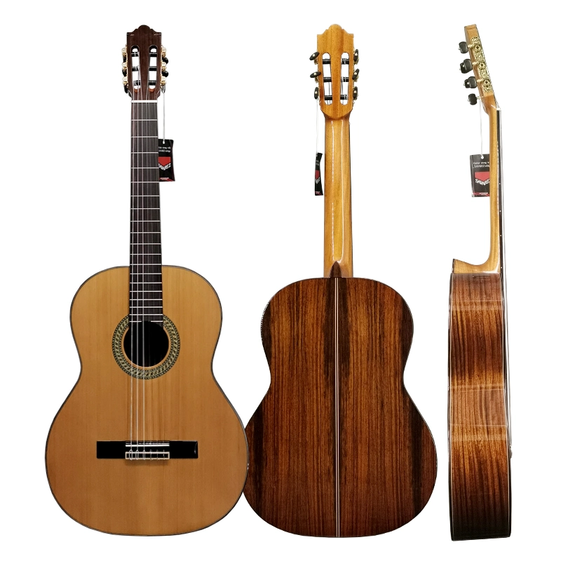 High End Grade Handcrafted tradicional español habilidades de nylon cadena clásica Venta de guitarra