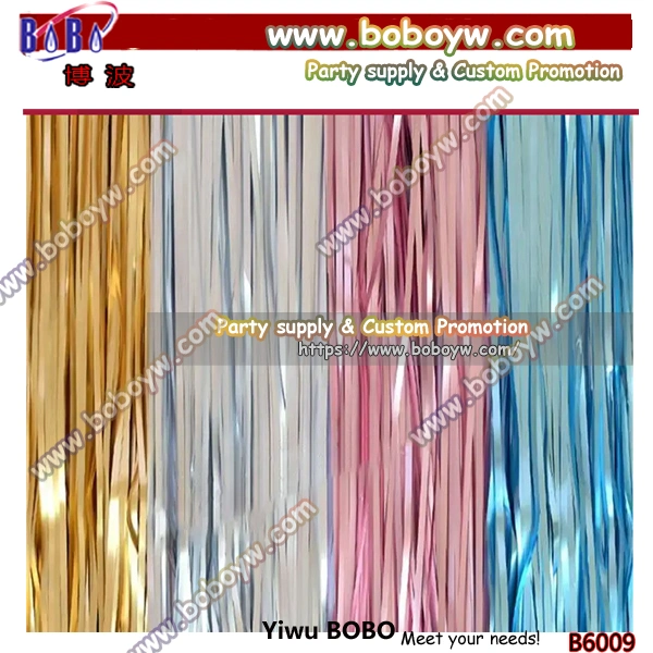 Party Decoration Metallic Foil Gold Curtain Background Foil Rain Curtain Wedding Decoration (B6008)