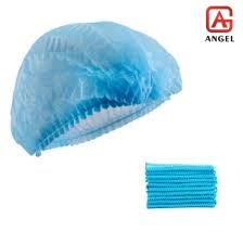 Disposable White/Blue 100%PP Nonwoven Fabric Disposable Cap
