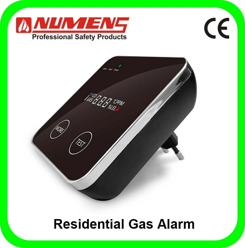 Aprobación CE de Gas Natural Residencial Co inalámbrico de Alarma de Gas Detector de humo.