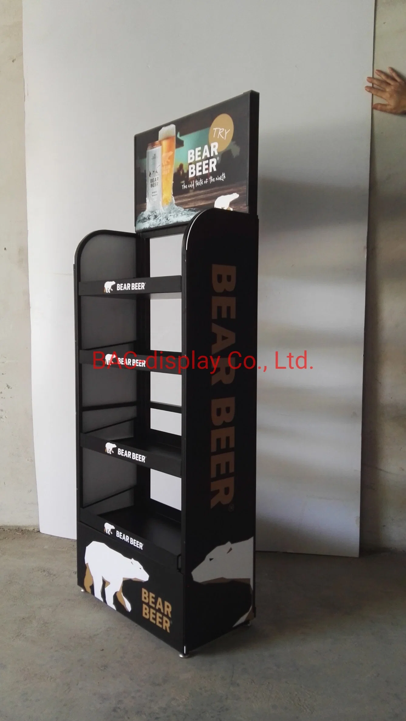 Supermarket Metal Beer Display Rack for Wholesale/Suppliers