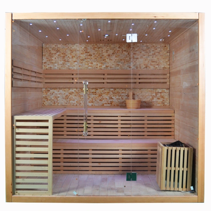 Compare Share Hot 3 Luxury See-Though Design Traditional Steam Sauna with Culture