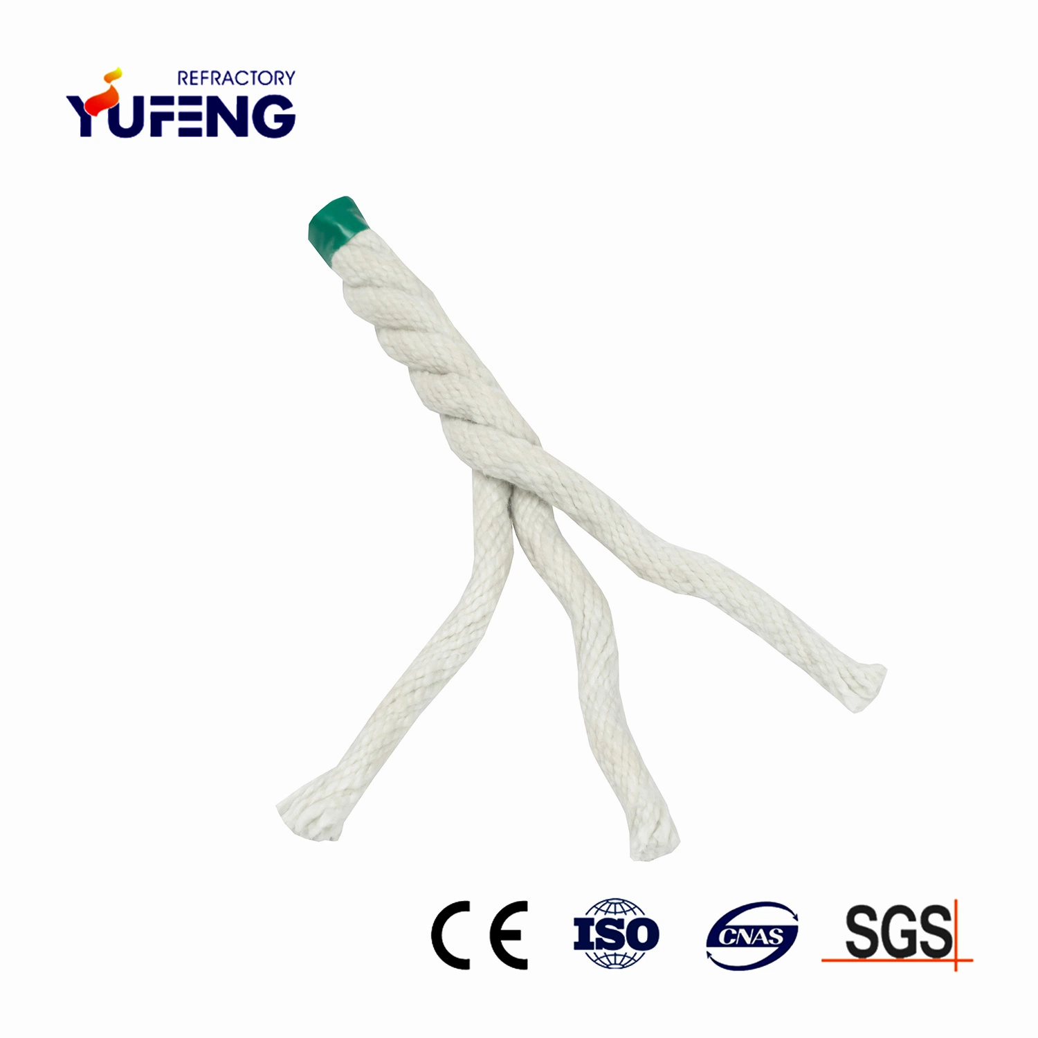 Ceramic Alumina-Silica Fiber Braided Insulation Rope for High Temperature Packing