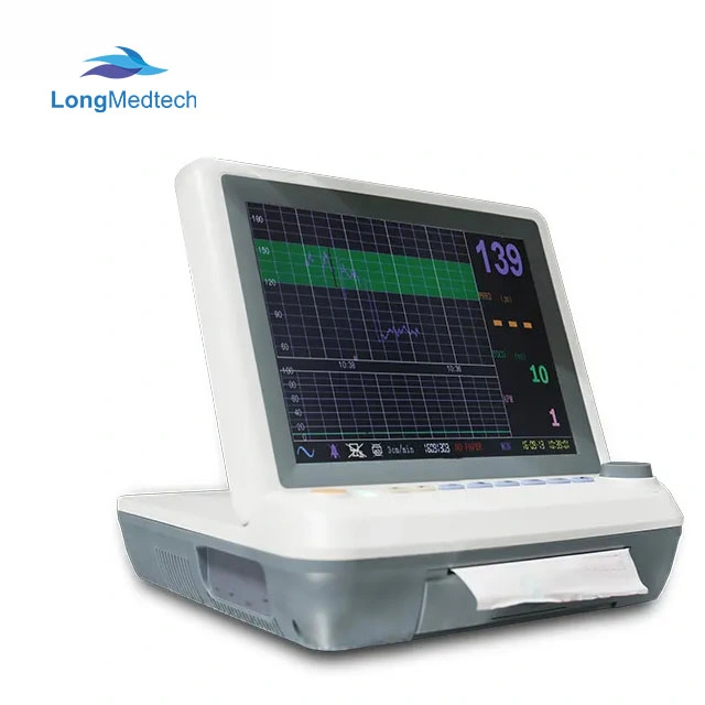 Doppler fetal CTG Cardiotocográfico de 12 polegadas com jumper portátil Monitor fetal