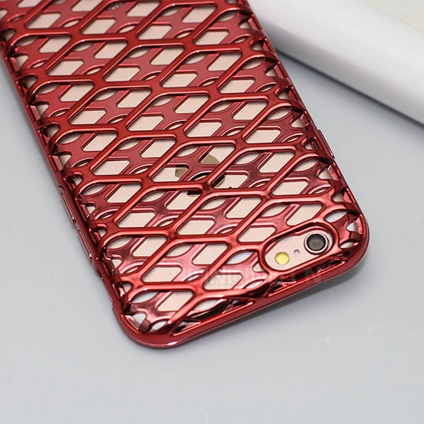 Electroplate TPU PC Mesh Case for Apple I Phone 6/6s