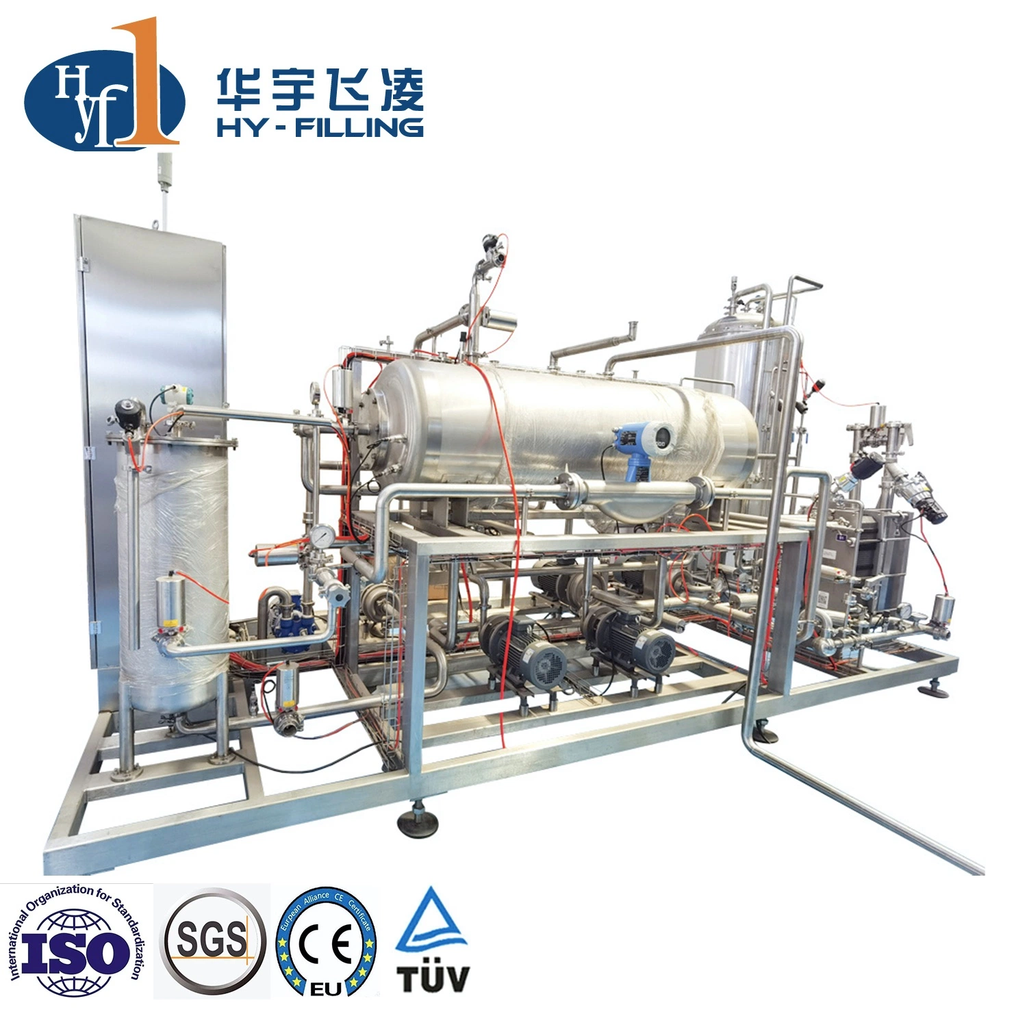 Hyf Soda Water Soft Drink CO2 Liquid Blending Beverage Carbonated Juice Filling Packing Machine Equipment System Carbonted Drink