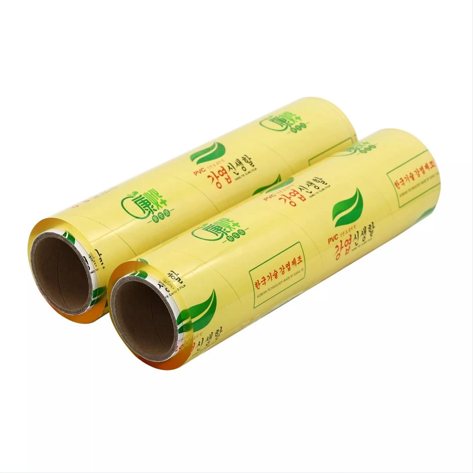 Gute Stretch PVC Frischhaltefolie Lebensmittelqualität PVC Frischhaltefolie Lebensmittelverpackung Kunststofffolie