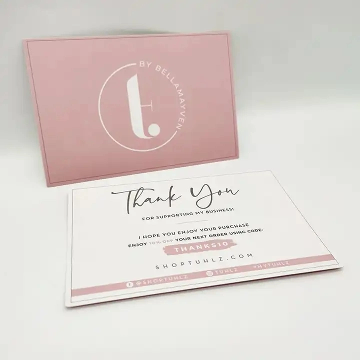 High quality/High cost performance  Cheap Paper Insert Thank You Business Card with Own Logo