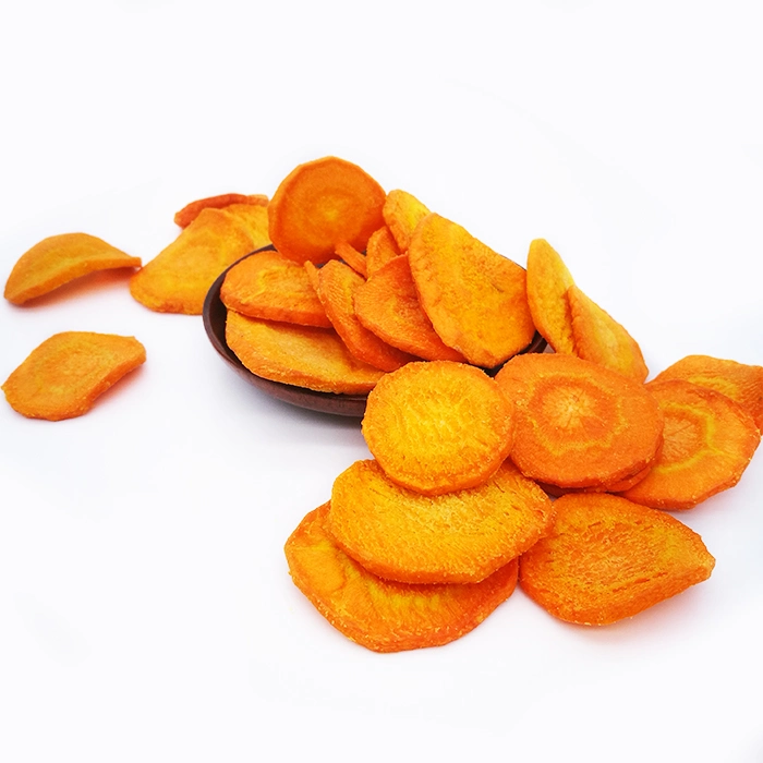 China Supplier of 100% Natural Food Flakes Fragrant and Crisp Vacuum Fried Carrot Chips