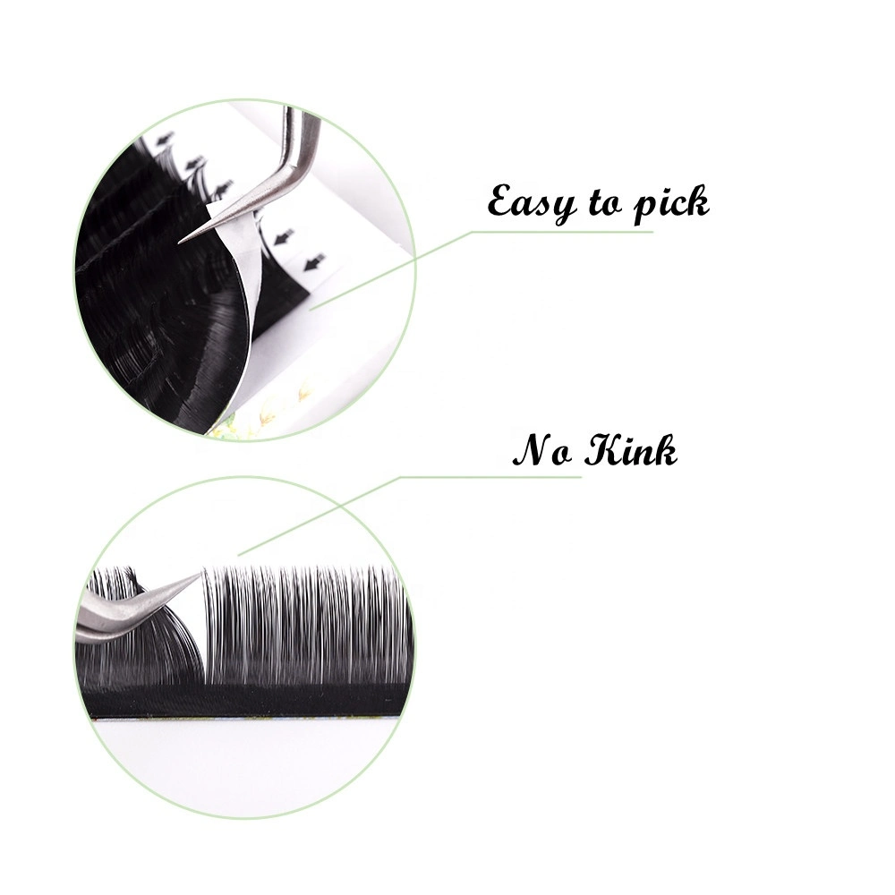 C/D Extensiones de la Lash de rizo etiqueta privada Natural largo sintético Cabello Extensiones de pestañas