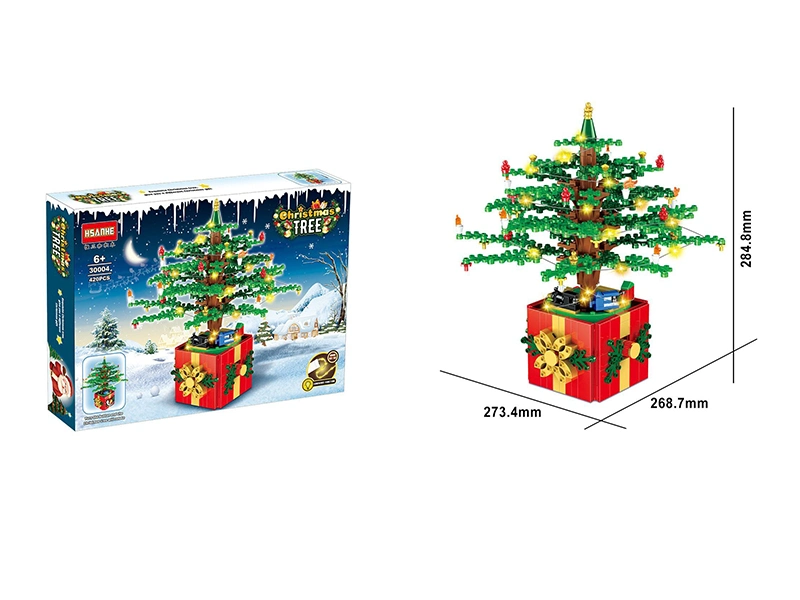Arbre de Noël cadeau de promotion Bloc de construction de magasins de bricolage des jouets pour Noël