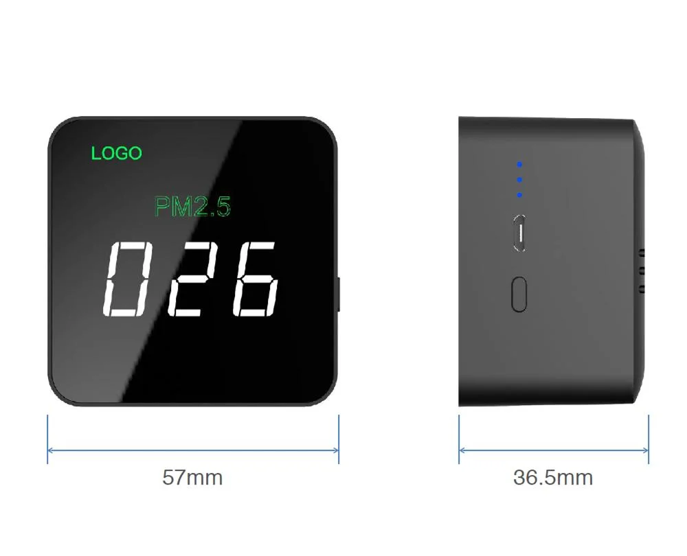 Home School Hospital Office Air Quality Monitor Pm2.5 Meter Co CO2 Tvco Hcho Detector Smog Smoke