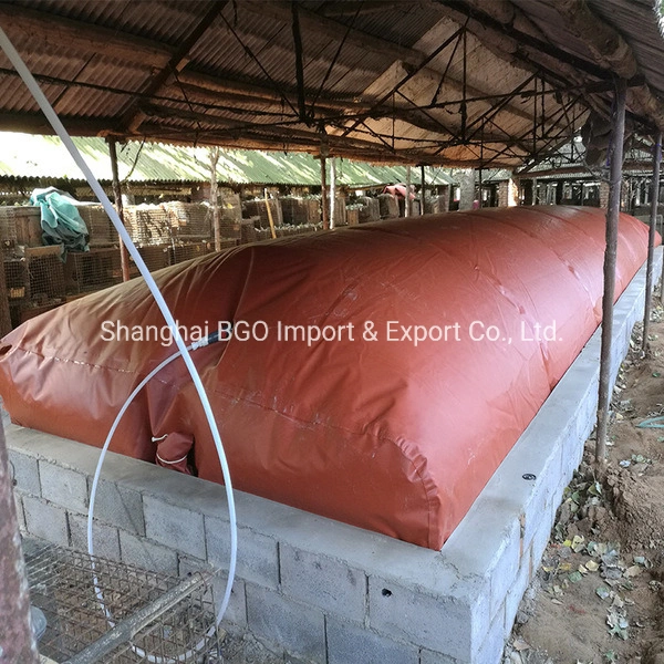 Aging- Resistant 1.5mm PVC Coated Tarpaulin Red - Mud Membrane Biogas Bladder