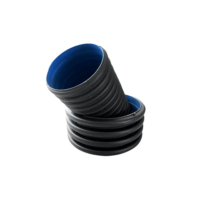 HDPE Double Wall Corrugated Pipes 110mm 160mm Perforated Pipe in Rolls or Pieces Black Color