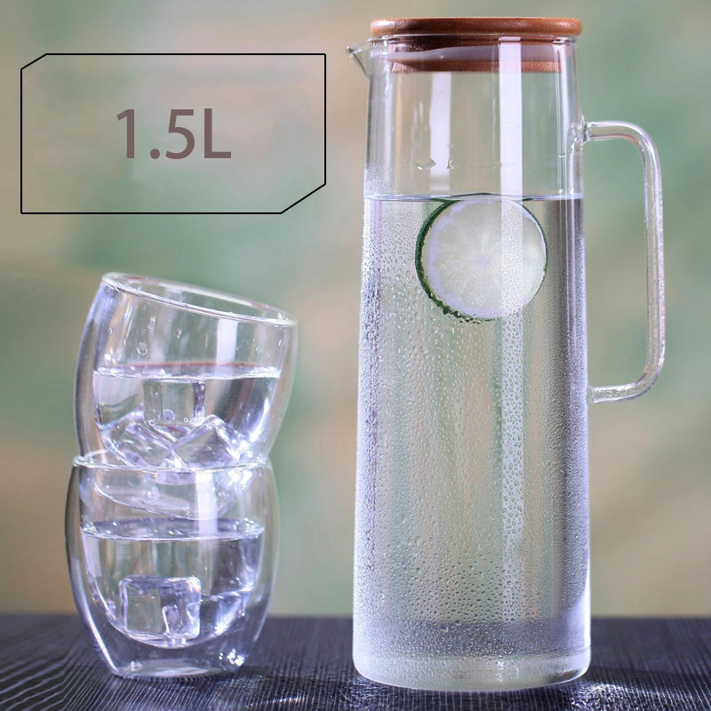 Glass Cooling Kettle Household Transparent Glass Juice Pot Living Room Water Jug