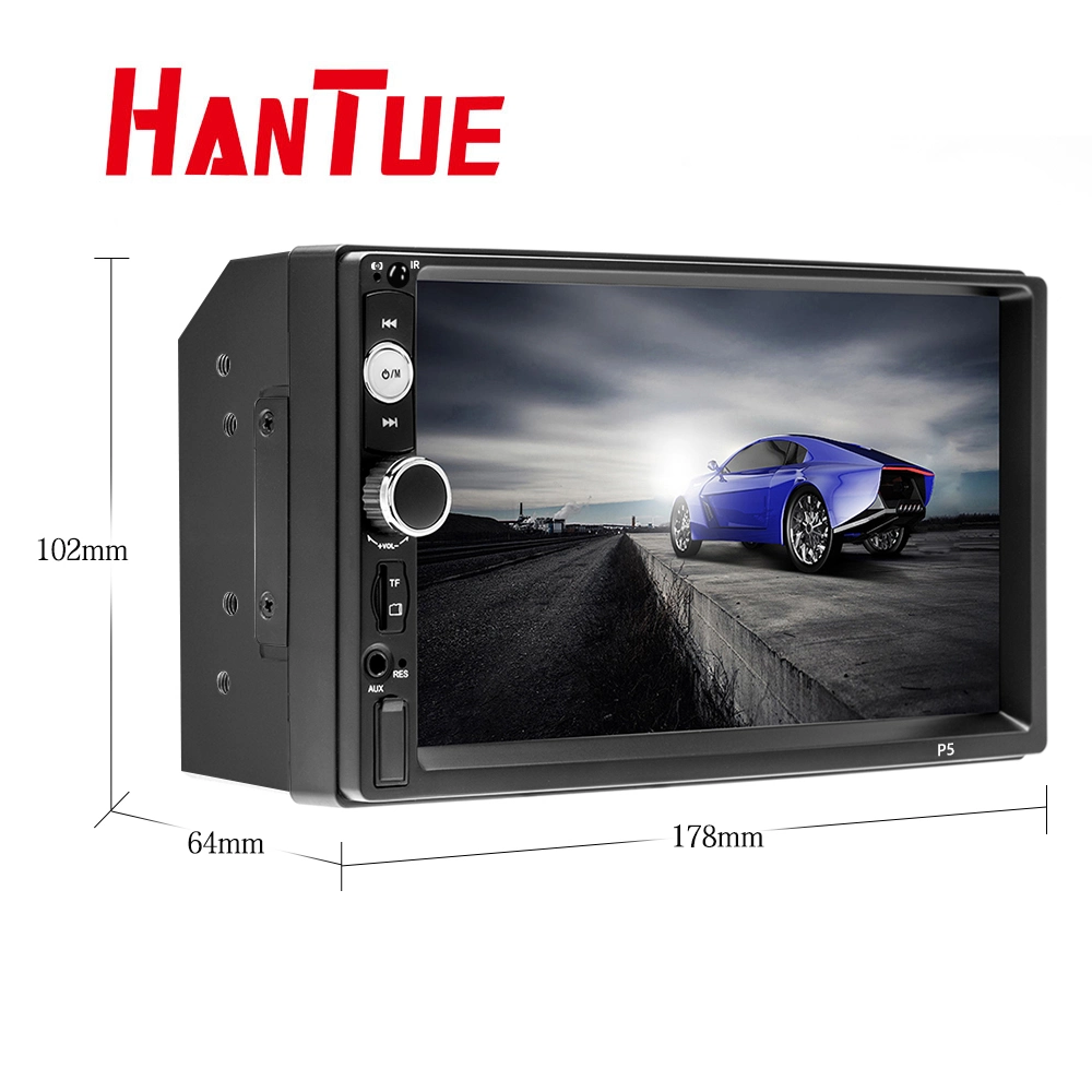 2DIN 7" de radio de coche Reproductor multimedia de vídeo HD de pantalla táctil HD estéreo para coche Autoaudio Vista trasera del reproductor de MP5