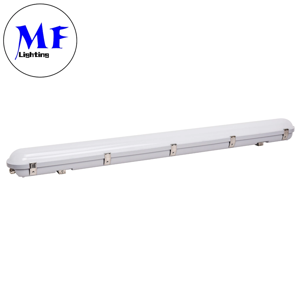 2FT 4FT 5FT Waterproof IP66 20W 40W 60W Linkable Tunnel Railway Train Station Vapor Tight Tube Batten Motion Sensor 90min Emergency RGBW LED Tri Proof Light