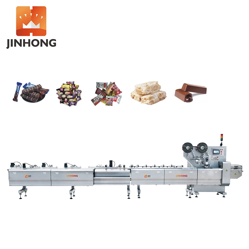 Jinhong Chocolate Biscuit Aligner Feeder Flow Wrapping System