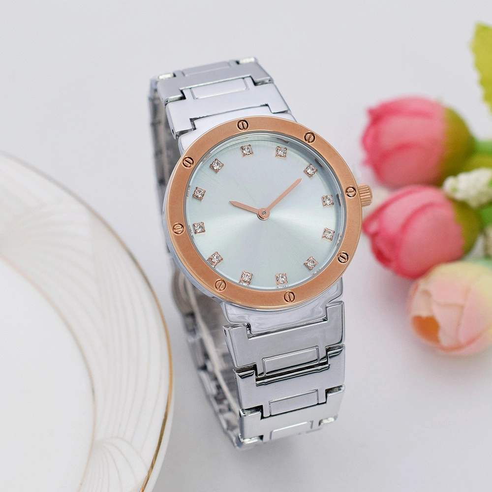 Relógios de pulso de relógio de liga da fábrica da Relógios da Liga de Relógio elegante da senhora para a promoção